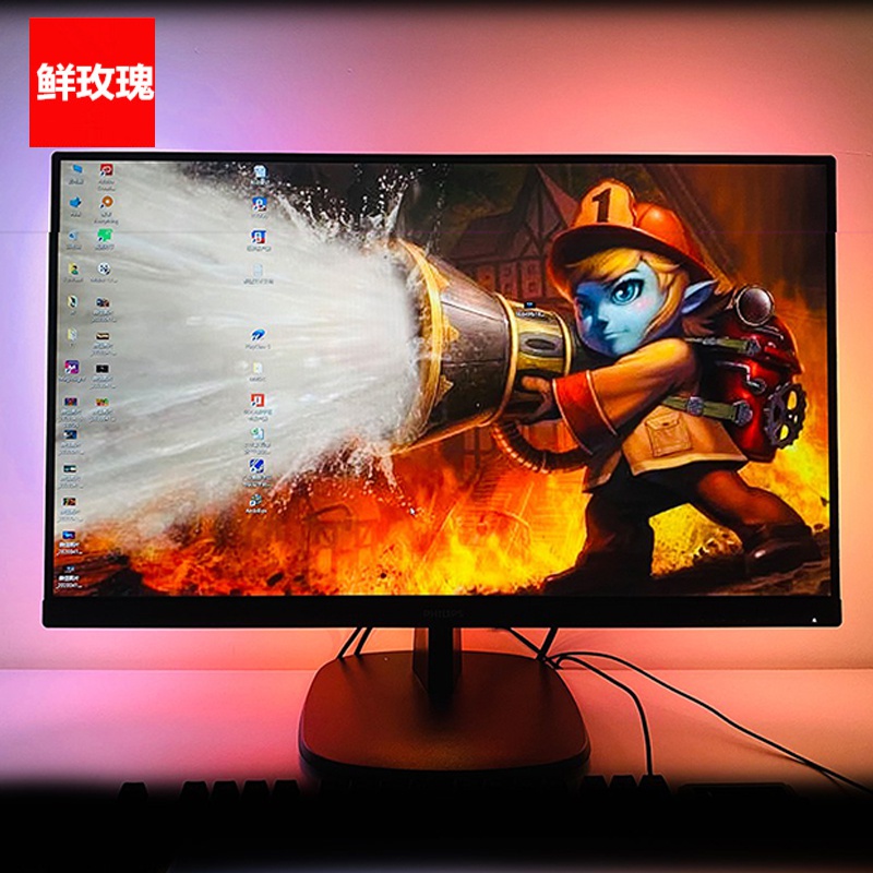 电脑背景灯rgb屏幕色彩同步显示器背景灯电脑氛围灯aura神光同步led