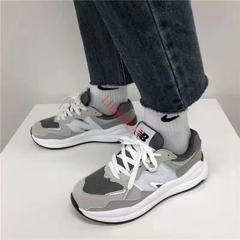 0鞋高版本元祖灰情侣款冬季百搭增高板鞋透气防臭运动鞋 nb5740灰蓝红