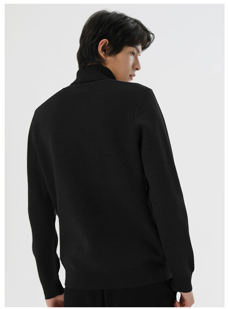 MARKLESS Men's Autumn Winter Warm High Neck Knit Sweater Casual Pullover Base Shirt 1713 Brown Leaf XXL 10