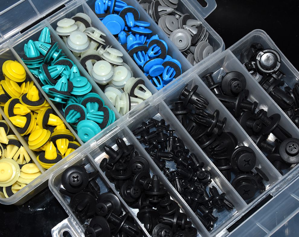 用门饰板固定卡子内饰板膨胀螺丝扣子盒装混装膨胀扣套盒一盒送螺丝刀