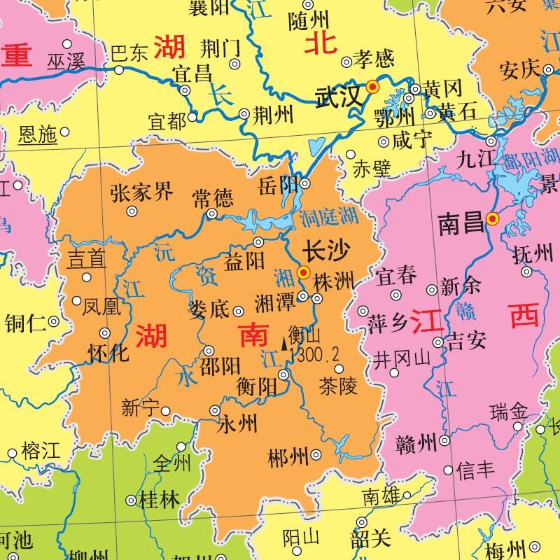《【可选】中国地图地形历史大事年表全图桌面地图【塑料材质】中小