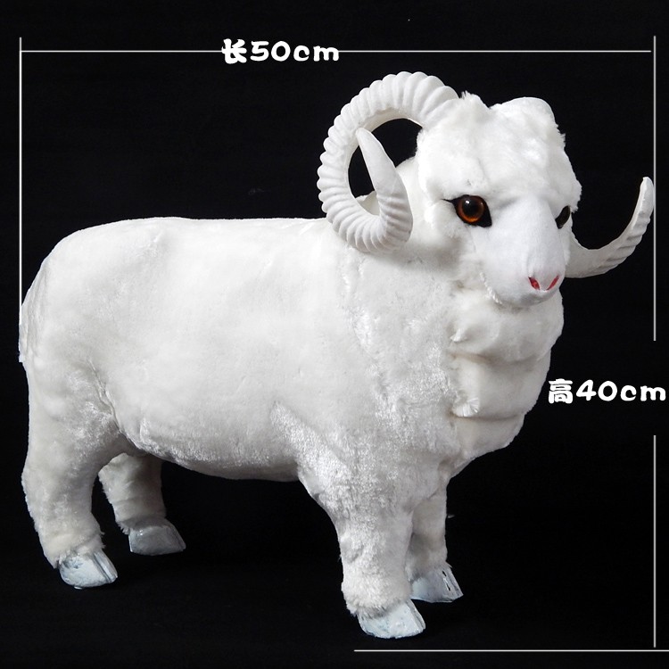 羊模型毛绒玩具羊小绵羊公仔仿真摆件羊会叫动物定制款圣诞节二号绵羊