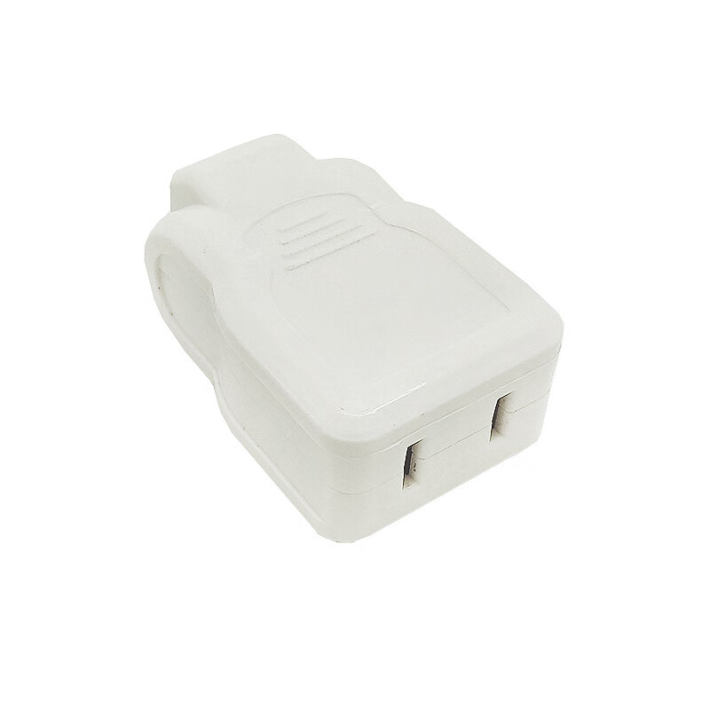 母插头两孔 2个二脚母插头无线不带线插座两孔监控电源防水箱工程或