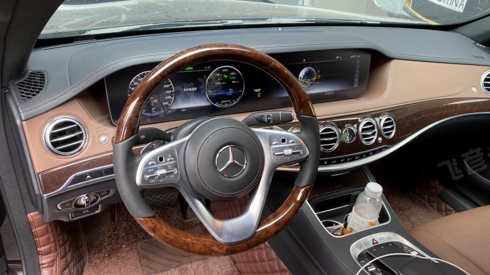奔驰s级s350l s450l改装原厂18 19款迈巴赫桃木方向盘老款改新款品质