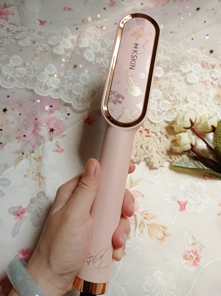 左一仁金稻直发梳负离子kd380k直卷两用不伤发家用卷发棒懒人夹板礼盒