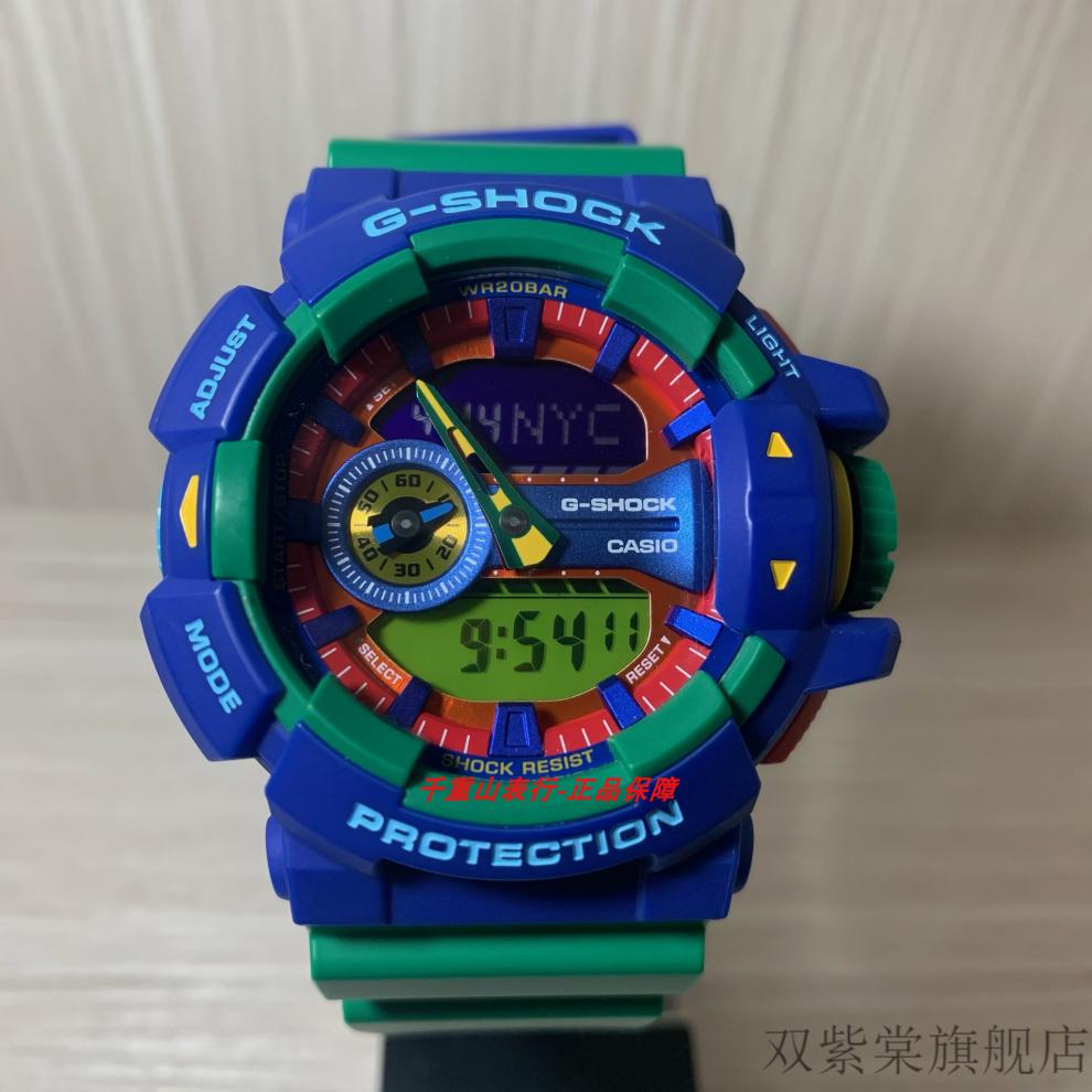 小方块卡西欧g-shock高达玩具防水防震高达经典配色手表ga400-2/-4 ga