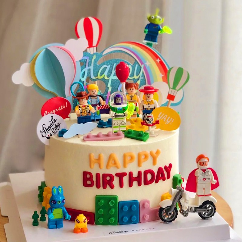 百世今生乐高幻影忍者积木我的世界生日蛋糕同城配送儿童蛋糕送男孩