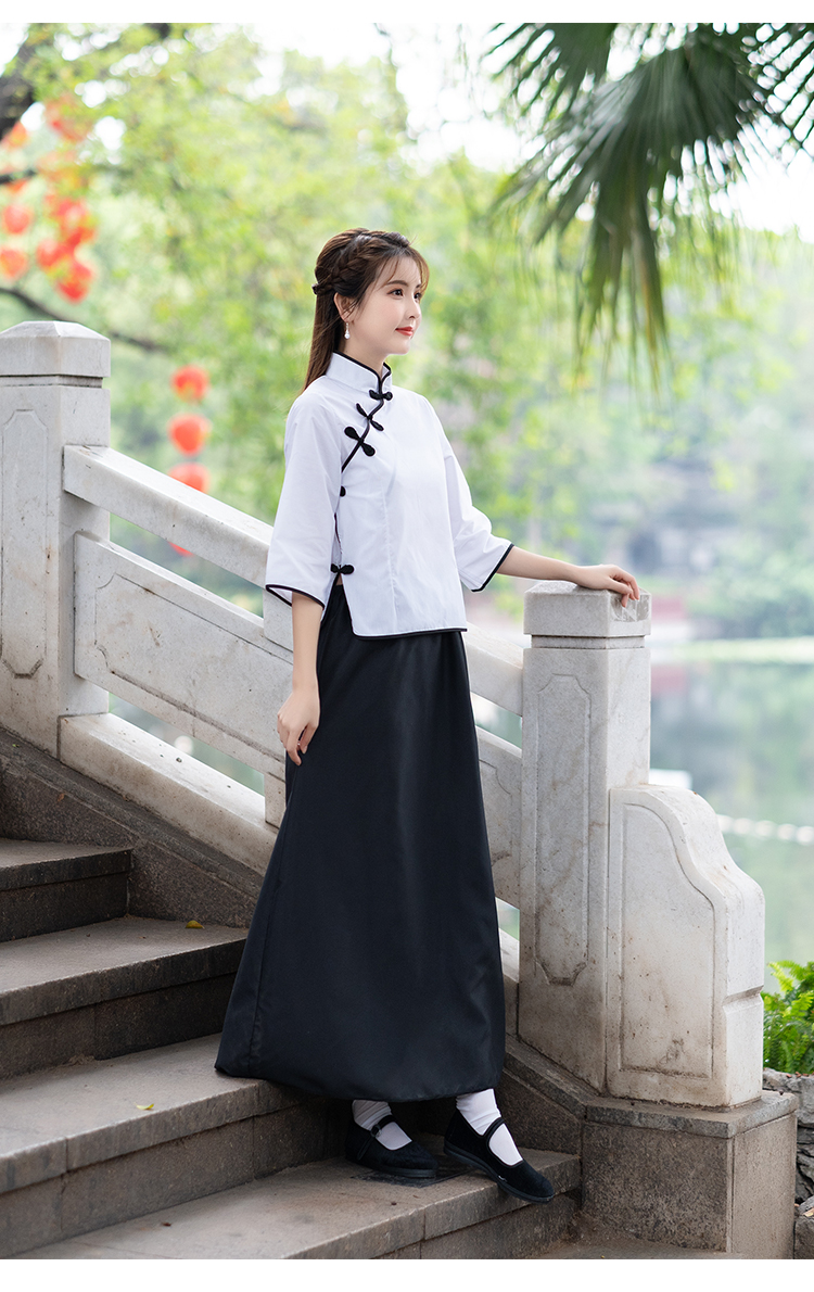 新品包开发票民国学生装女五四青年装民国风女装中山装男班服舞台表演