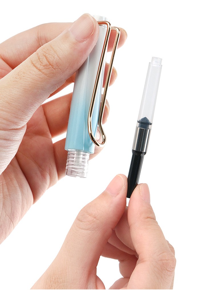 开学季点石756不溅不散墨ef细尖038mm钢笔换囊吸水两用钢笔小学生练字