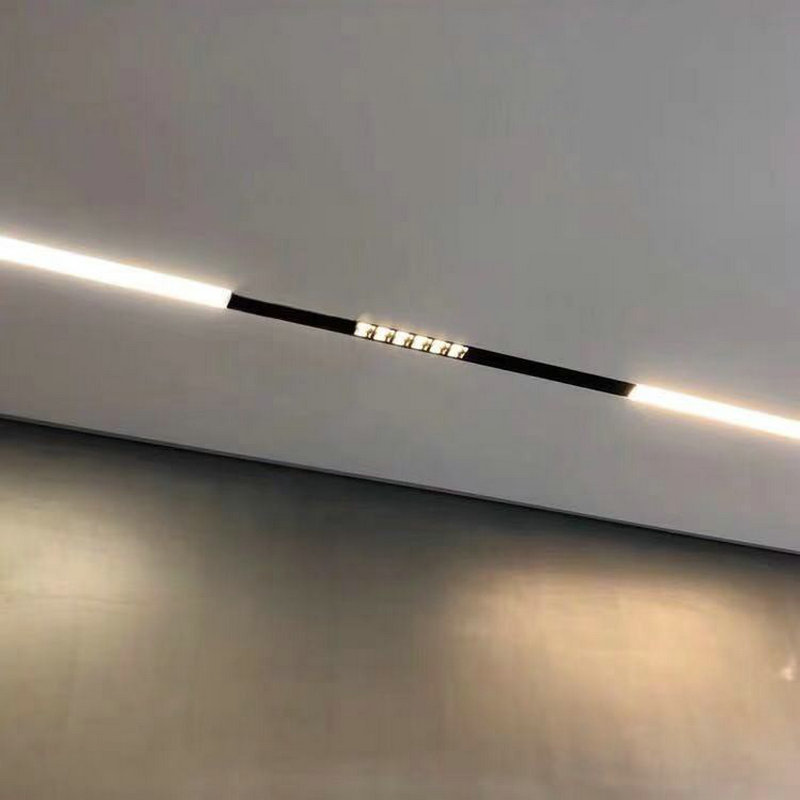 磁吸轨道灯无边框嵌入式led射灯客厅暗装极窄线条无主灯米家智能泛光