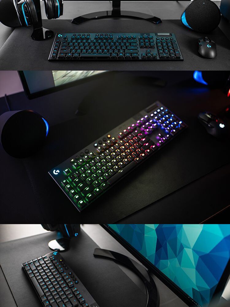 罗技logitechg913无线机械键盘充电式rgb无限蓝牙双重连接电竞游戏