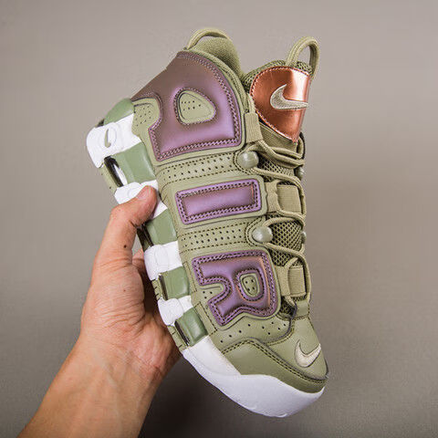 皮蓬大air篮球鞋熊猫黑白薄荷蓝红尼克斯男女牛仔蓝液态银小麦绿 白色