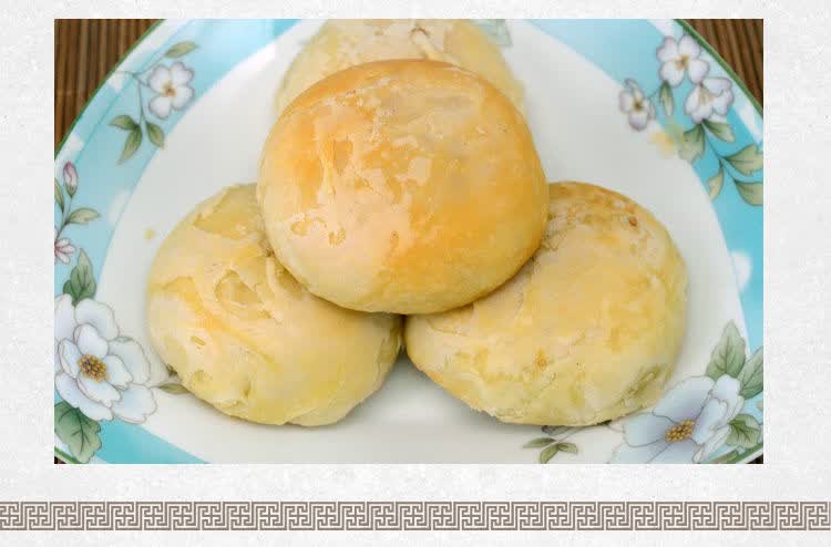 晨臻 信阳特产光山十宝砖桥月饼文之祥手工酥皮老月饼袋装10枚现做现
