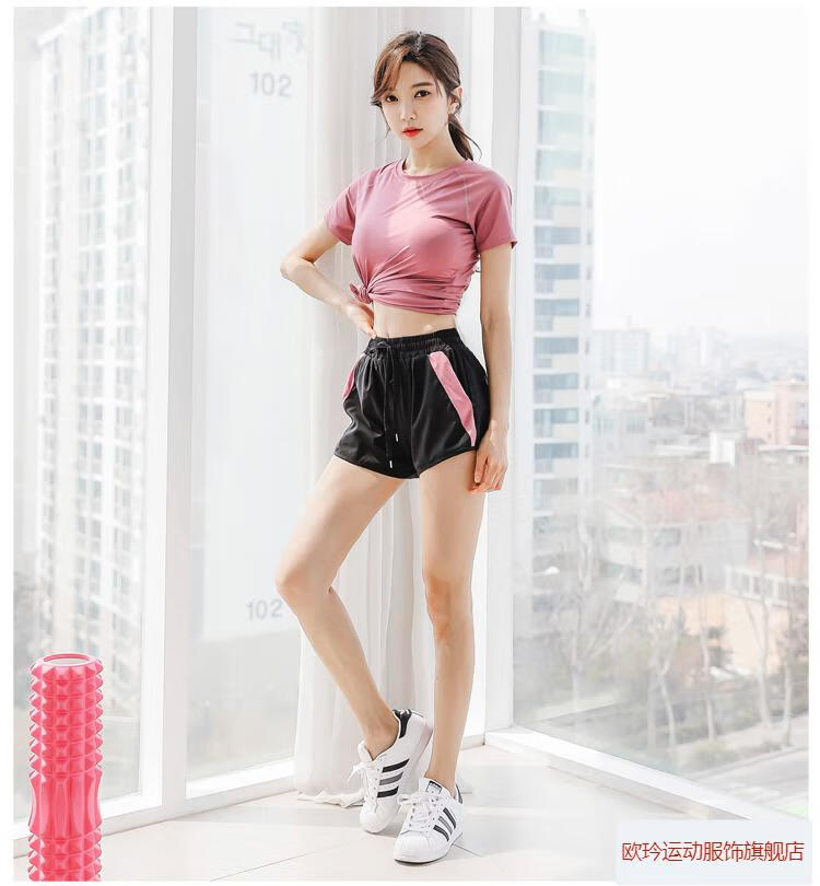 早安德玛健身运动套装女春夏季2022晨跑宽松速干衣短裤跑步网红瑜伽