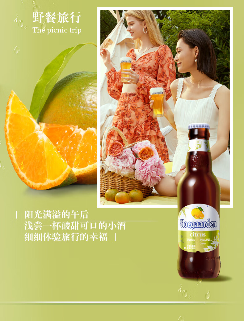 橘啤酒小麦白女士酒果味精酿啤酒248ml瓶新日期福佳琥珀橘248ml6瓶