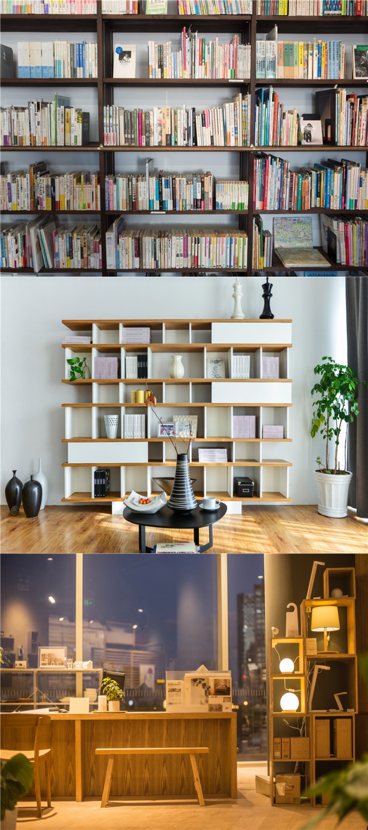 京品推荐书架背景布3d立体书柜直播背景墙讲师主播录视频背景布书架