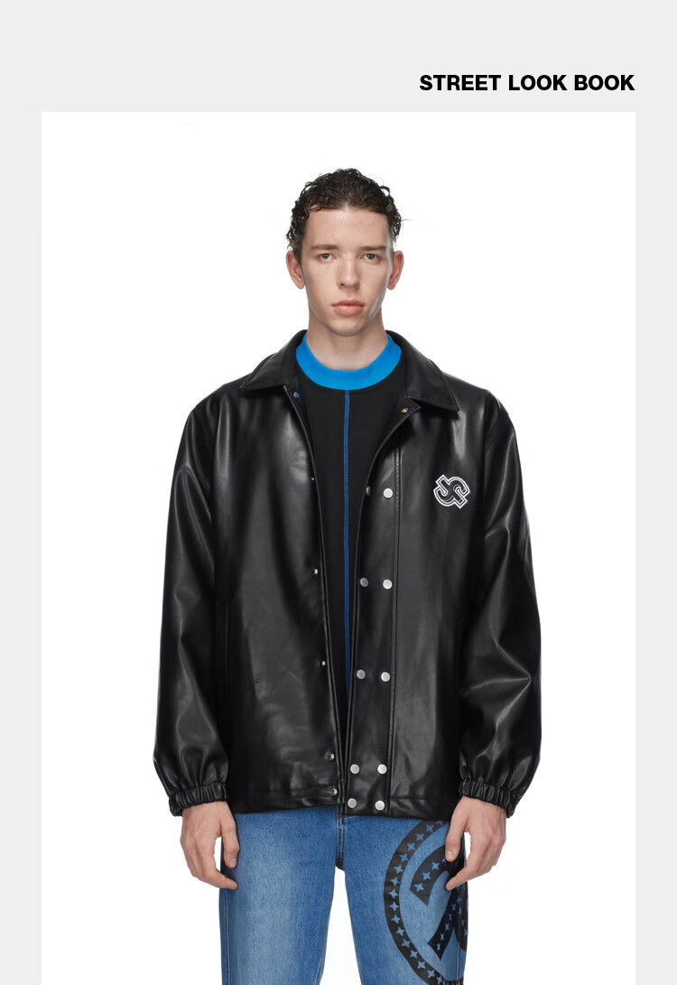 【inxxstreet】】nirvana系列 潮牌夹克外套男女同款isc4131105 黑色