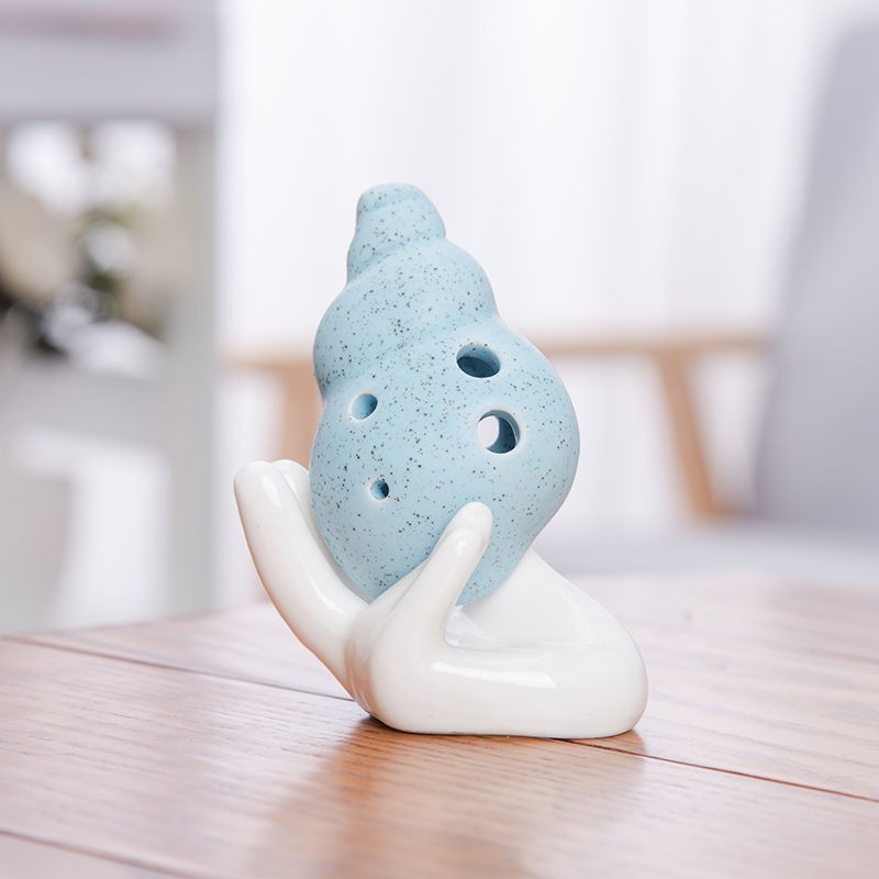 初学入门6孔陶笛学生初学乐器卡通海螺儿童早教中音c调六孔埙玩具毕业