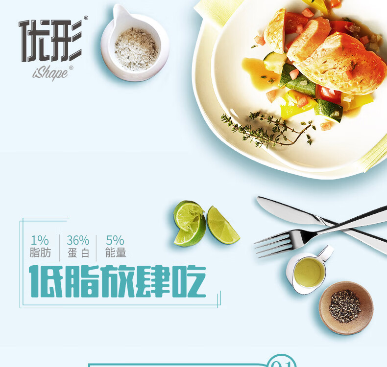 国家队战备食品 优形 低脂即食鸡胸肉 100g*10袋 图1