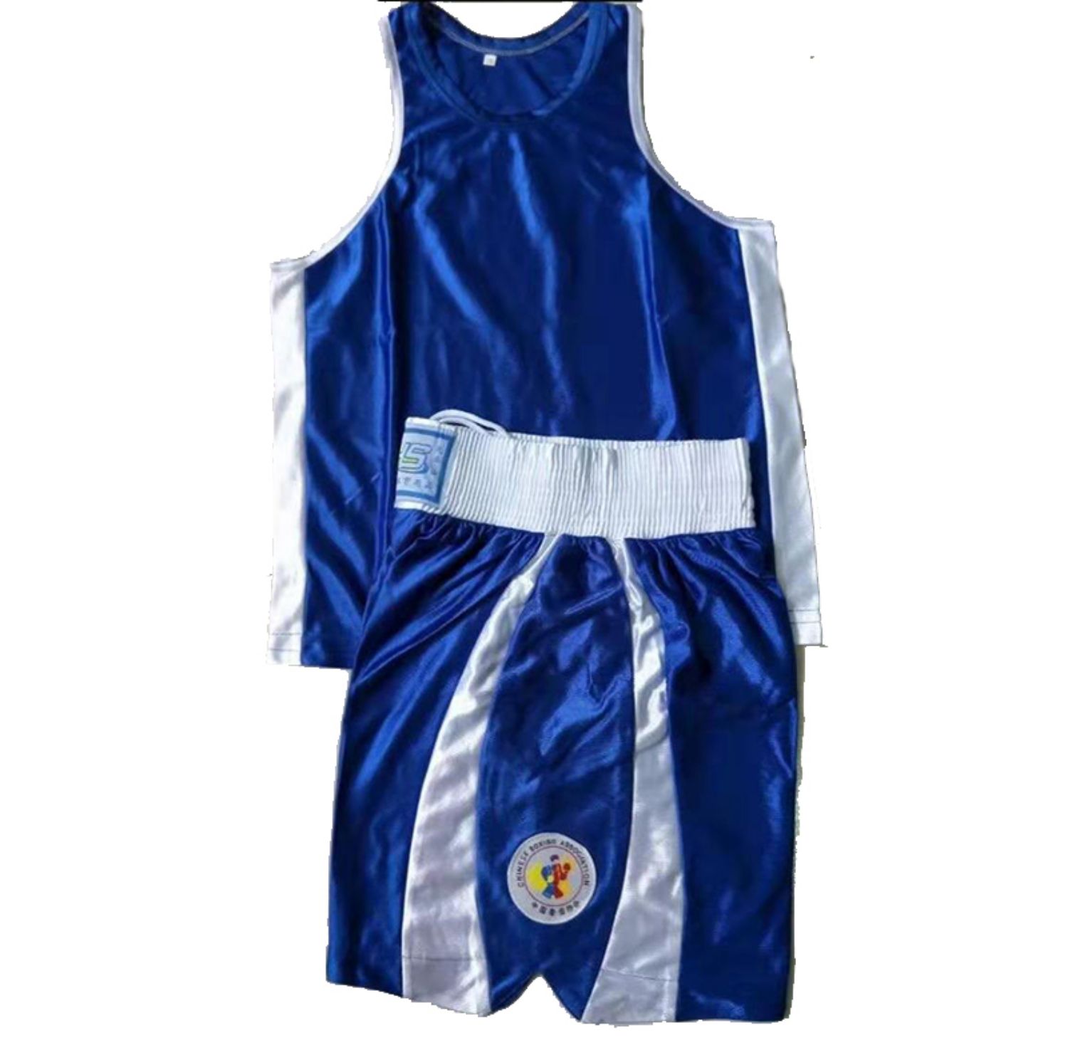 散打服儿童拳击训练练功衣服装男女泰拳搏击服背心短裤 红色(女) s