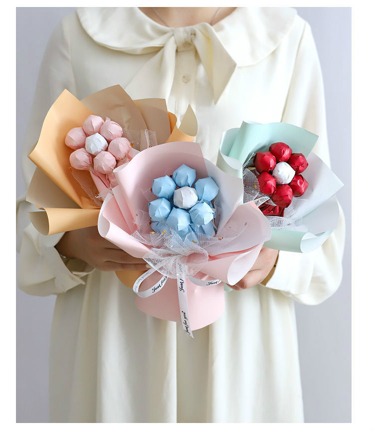 diy手工礼物mini棒棒糖小花束儿童小孩糖果生日包装纸材料包套装七夕