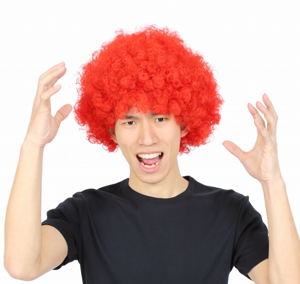 假发发套爆炸头短卷发泡泡头假发节日表演头套道具cosplay发乳白色