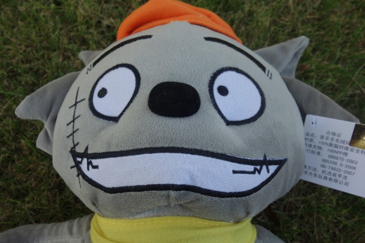 万代灰太狼毛绒玩具 红太狼公仔一家三口大灰狼玩偶礼物 小灰灰 35cm