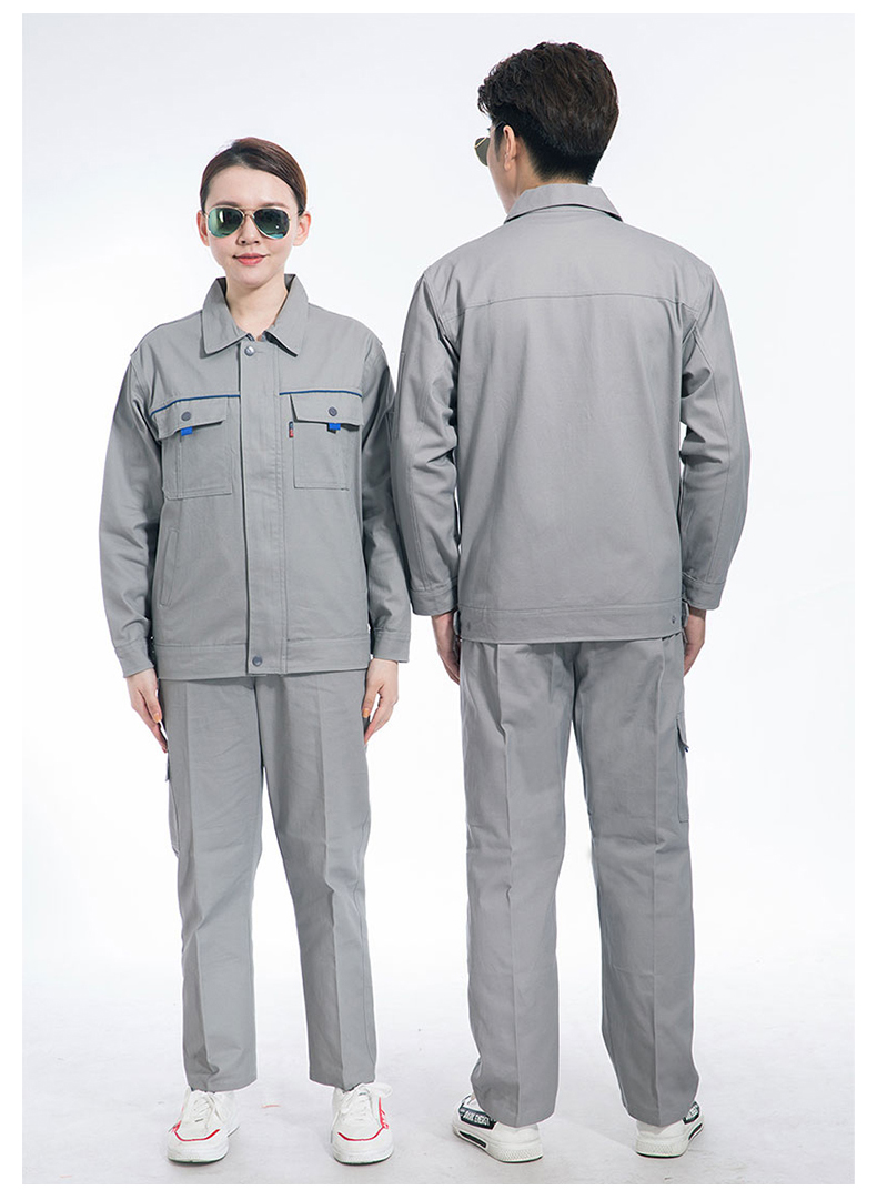 夏装工作服定制纯棉劳保服男刺绣印logo定做纯棉防静电