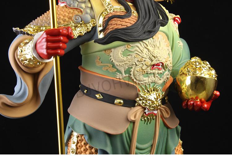 铜欣祥汉白玉武财神佛像提刀九龙关公元宝关帝二爷树脂神像供奉摆件珂