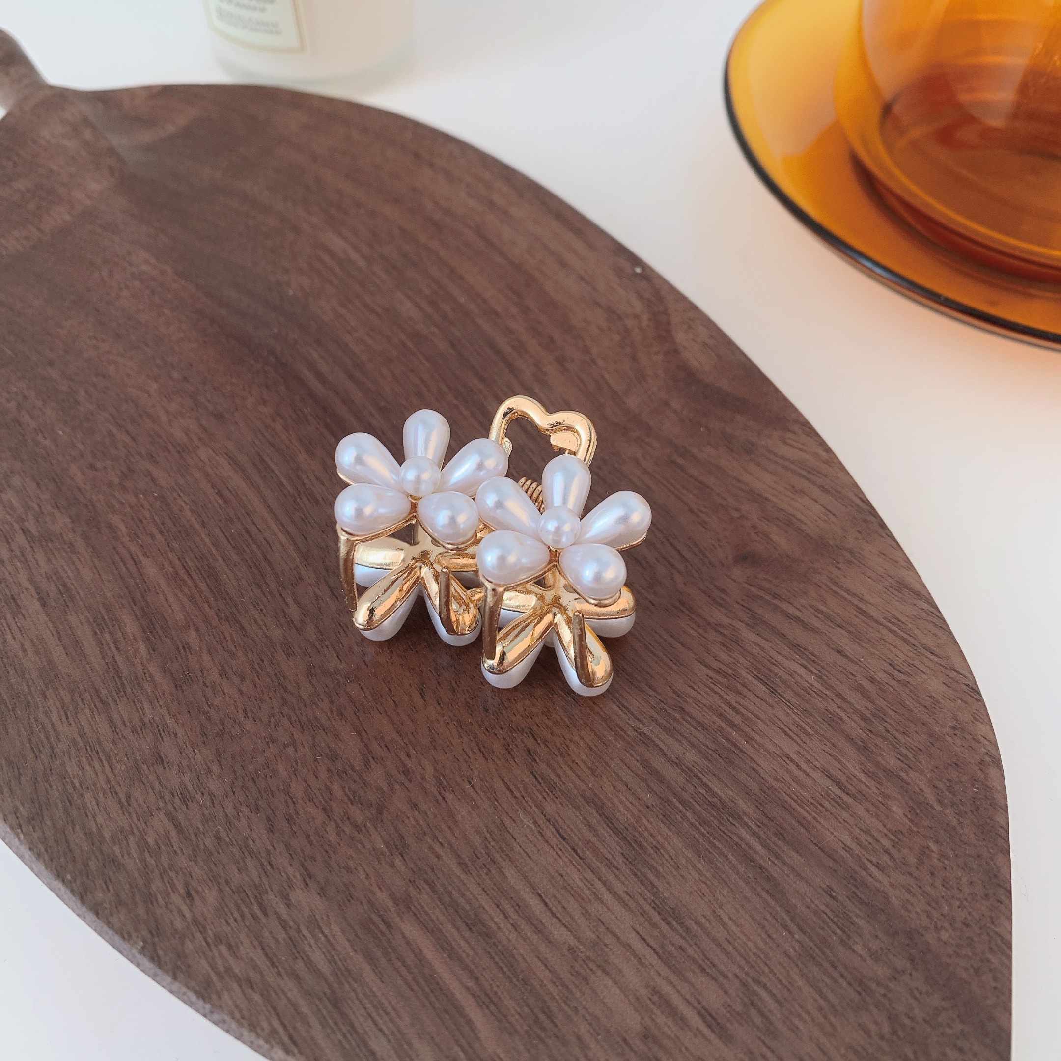 气质小号抓夹女夏季仙气韩式侧边夹发夹简约日系迷你刘海发卡头饰花朵