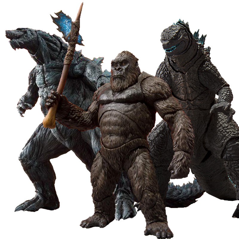 万代(bandai) shm 金刚大战哥斯拉怪兽之王魔斯拉基多拉电影版可动