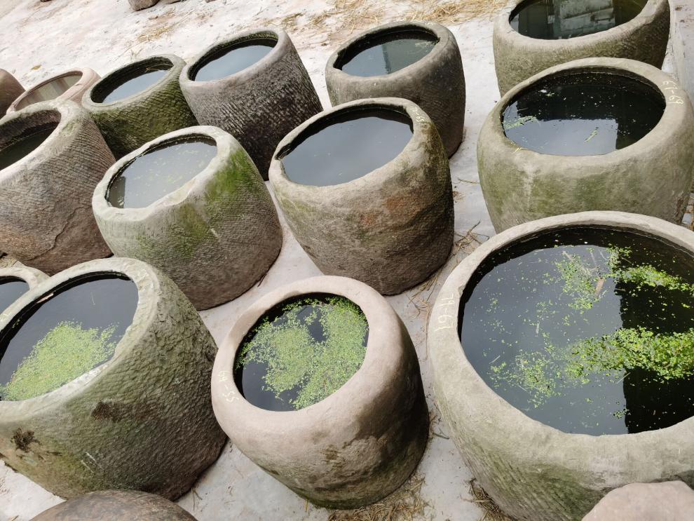 农村老石缸 老物件石器石槽古石缸石头鱼缸水缸庭院流水摆件养鱼池