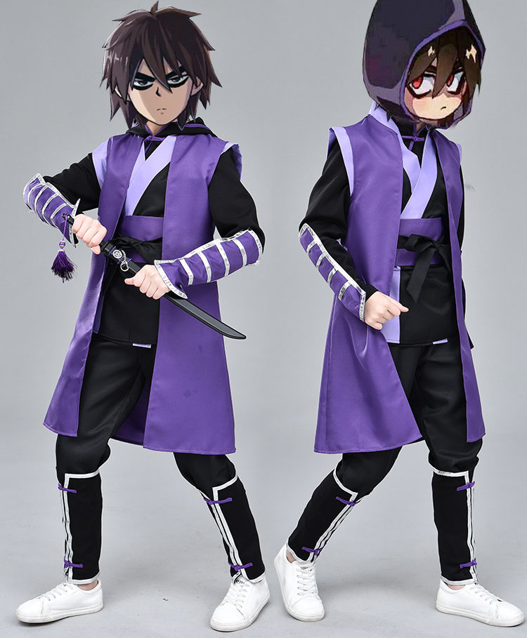 服装柒刺客服周边cosplay儿童全套装动漫服儿童尺码150全套衣服八件套