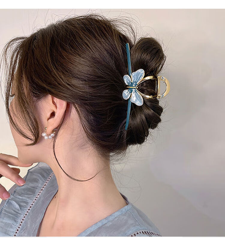 Dijing Hair Clip, High-End Hair Accessory for Women, 2026 New Style Wheat Ear Shark Clip, Back of Head Clip, Birthday Gift for Girlfriend 9