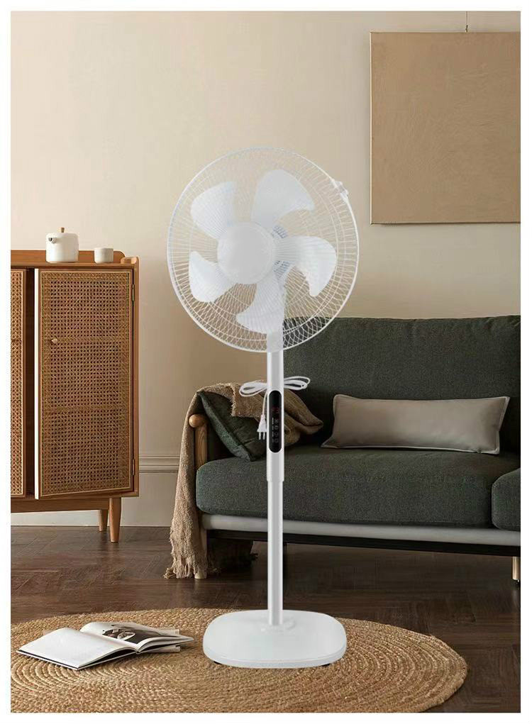 酷迪熊落地式电风扇宿舍家用低音大风力加宽加重底座翼形扇叶超大广角