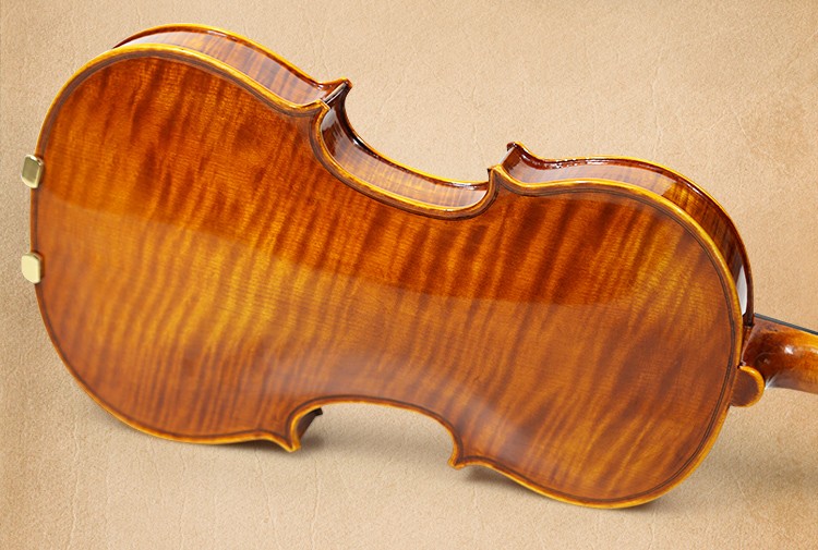 suzuki铃木小提琴初学者专业级儿童成人手工提琴实木独板虎纹演奏 3/4