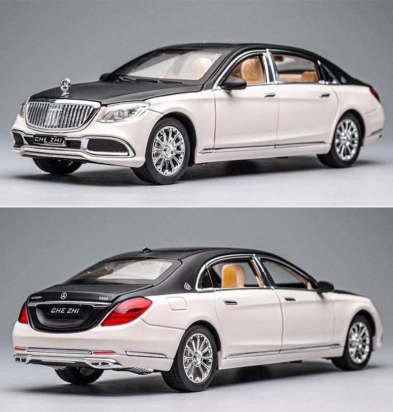 奔驰迈巴赫s级合金模型车男孩礼物玩具车1:24仿真汽车模型摆件 迈巴赫