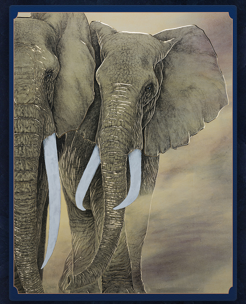 铜师傅 手工錾刻 铜雕画《吉象》 玄关画 背景画 壁画