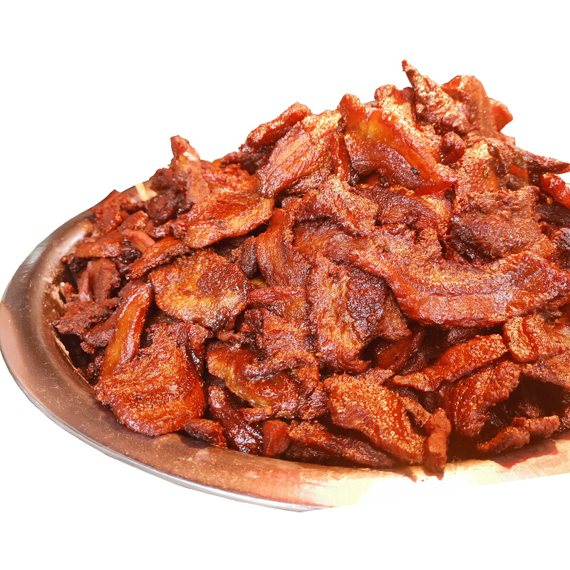 脆哨贵州贵阳特产五花肉脆哨精哨软哨油渣当天 脆哨小十字 100克肥肉