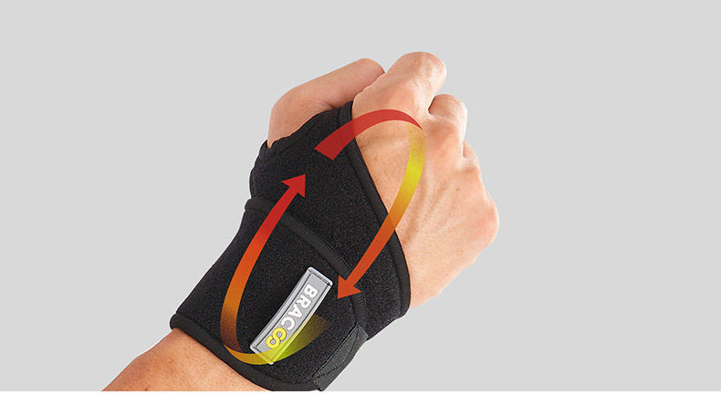 羽毛球护腕护腕男扭伤羽毛球健身护手腕透气夏篮球瑜伽黑色对装均码