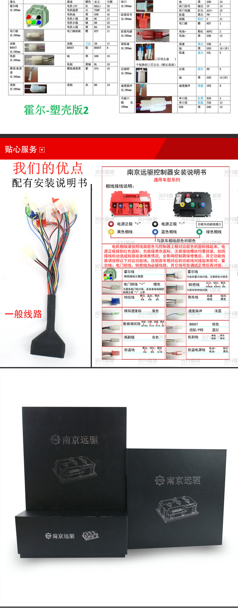 適用於南京遠驅控制器72360 490改裝電動車小牛n1s正弦波大功率提速