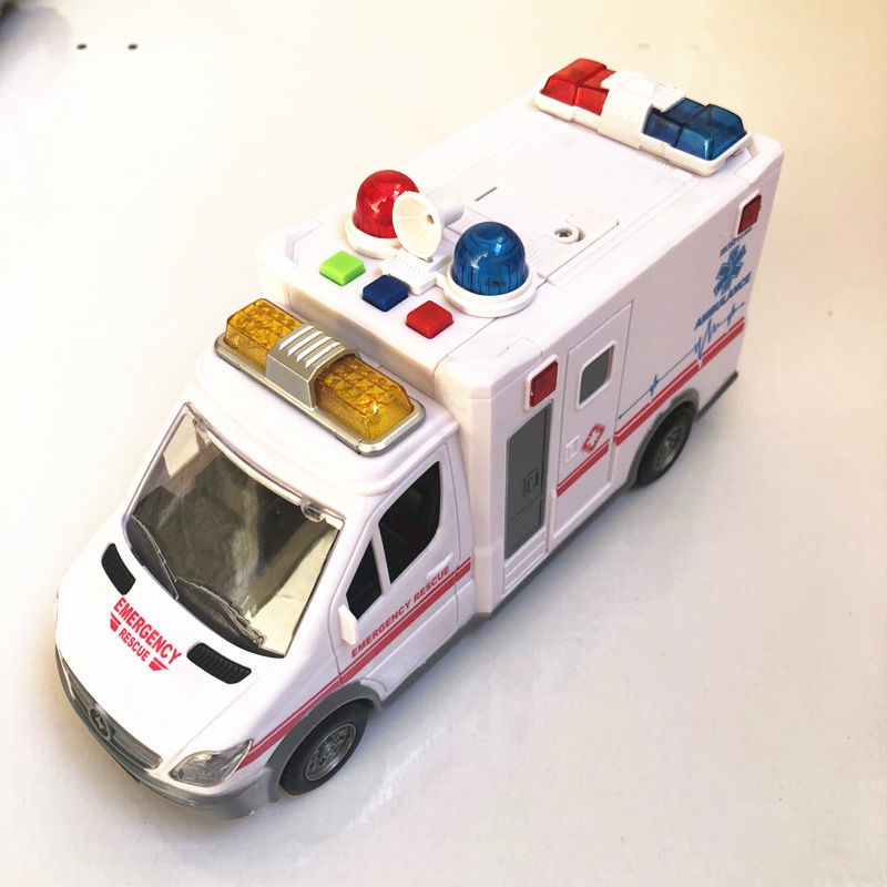 救护车玩具大号仿真 万向自动行走汽车警车消防车模型电动声光男孩