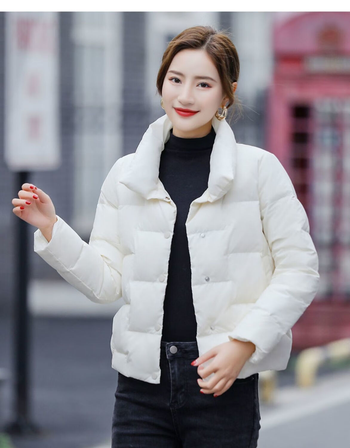 【反季清仓】南极人羽绒服女短款白鸭绒女冬2021年新款春秋小个子轻便