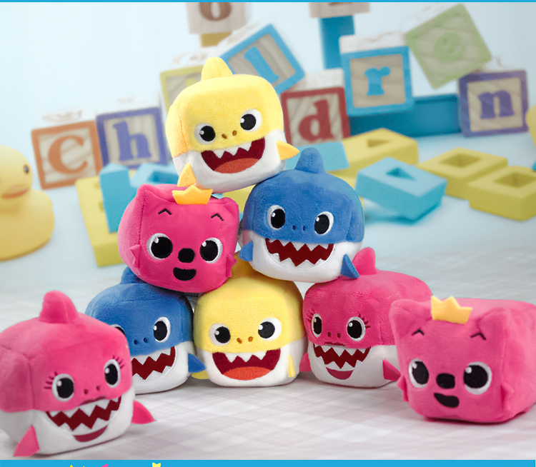 碰碰狐玩具鯊魚寶寶一家玩具pinkfong兒童毛絨布娃娃baby shark帶音樂