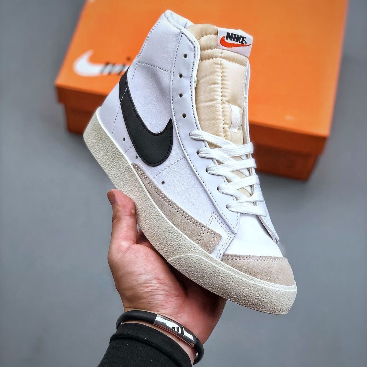 sb blazer mid77开拓者帮复古男女运动休闲百搭板鞋 高帮深灰 40