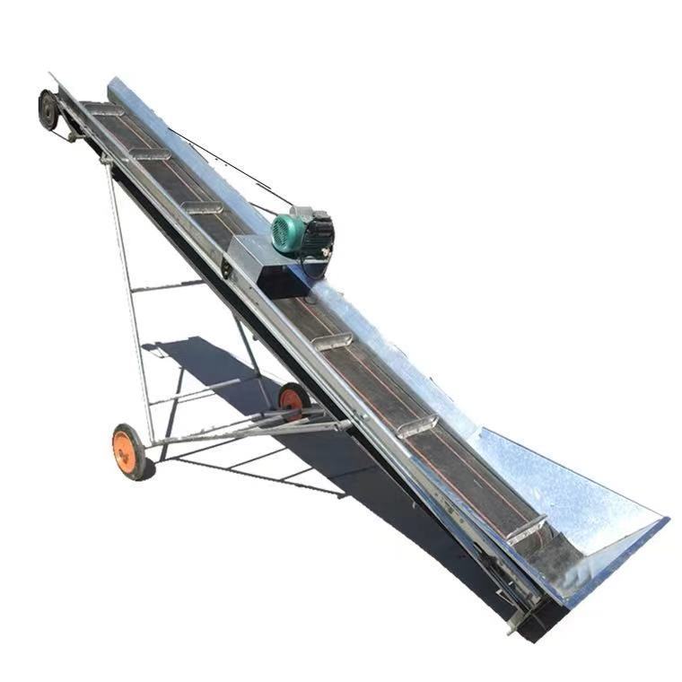 莱农村收玉米棒输送机220v家用玉米棒上跺机链条漏粒款可折叠输送带 6