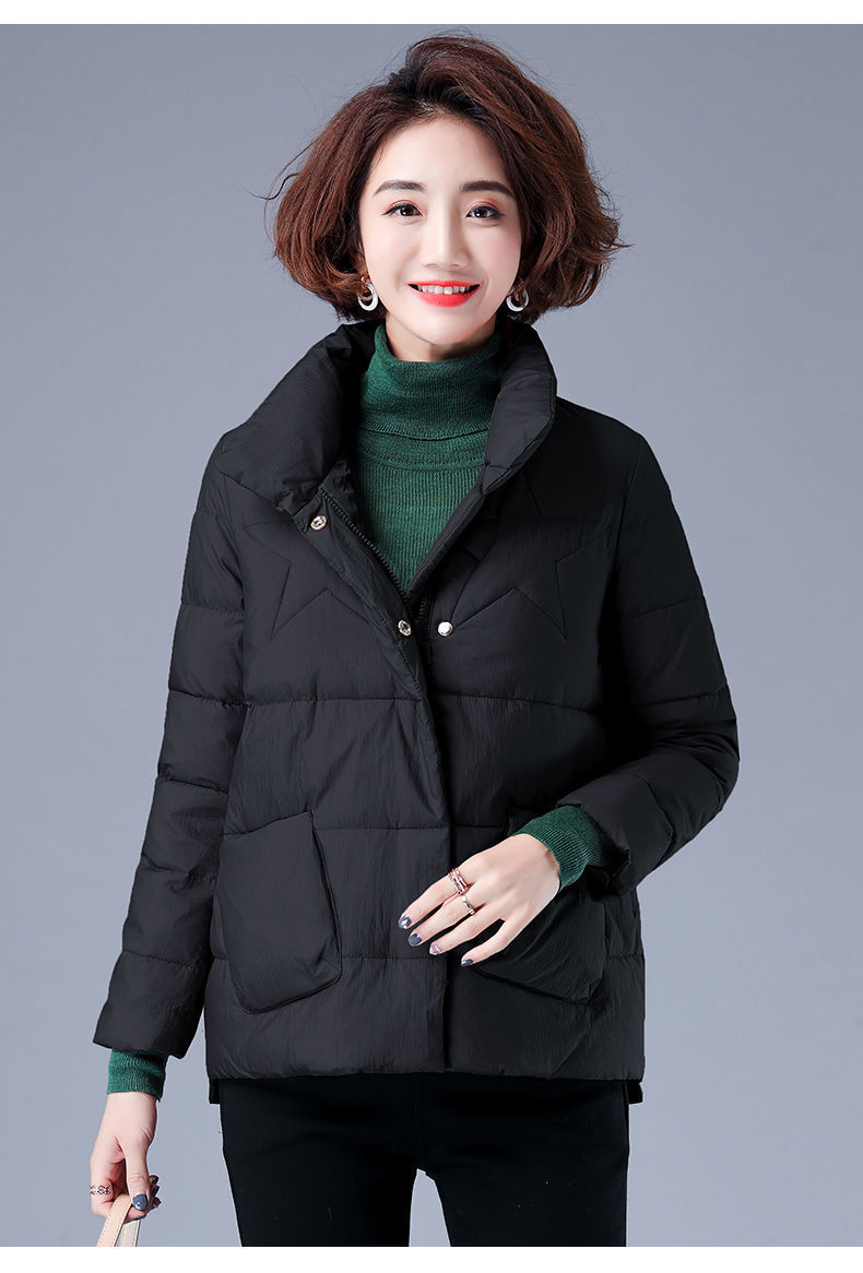 中年女性冬季短款棉衣图片