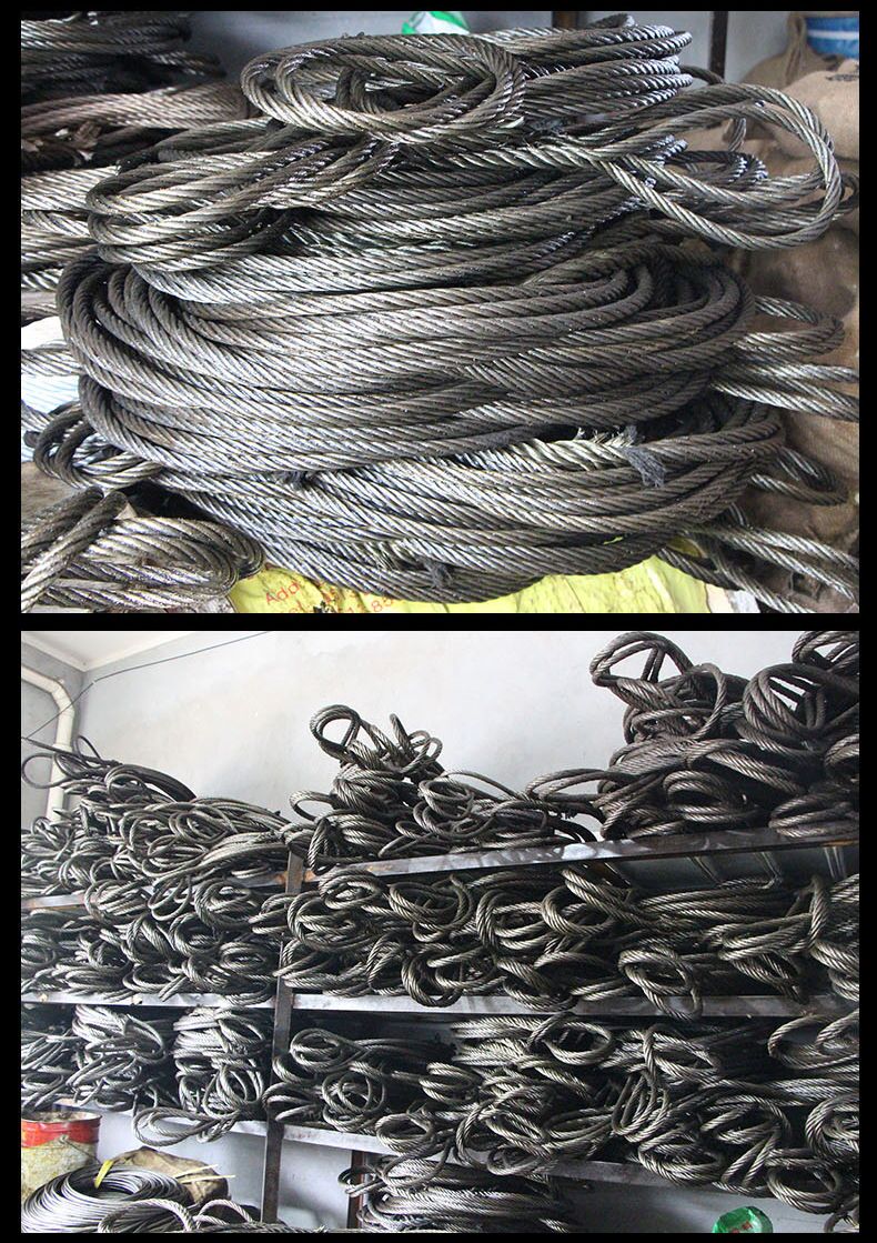 郎言双扣压制钢丝绳吊索具铝压扣压头压套钢丝绳起重索具吊具14mm16mm