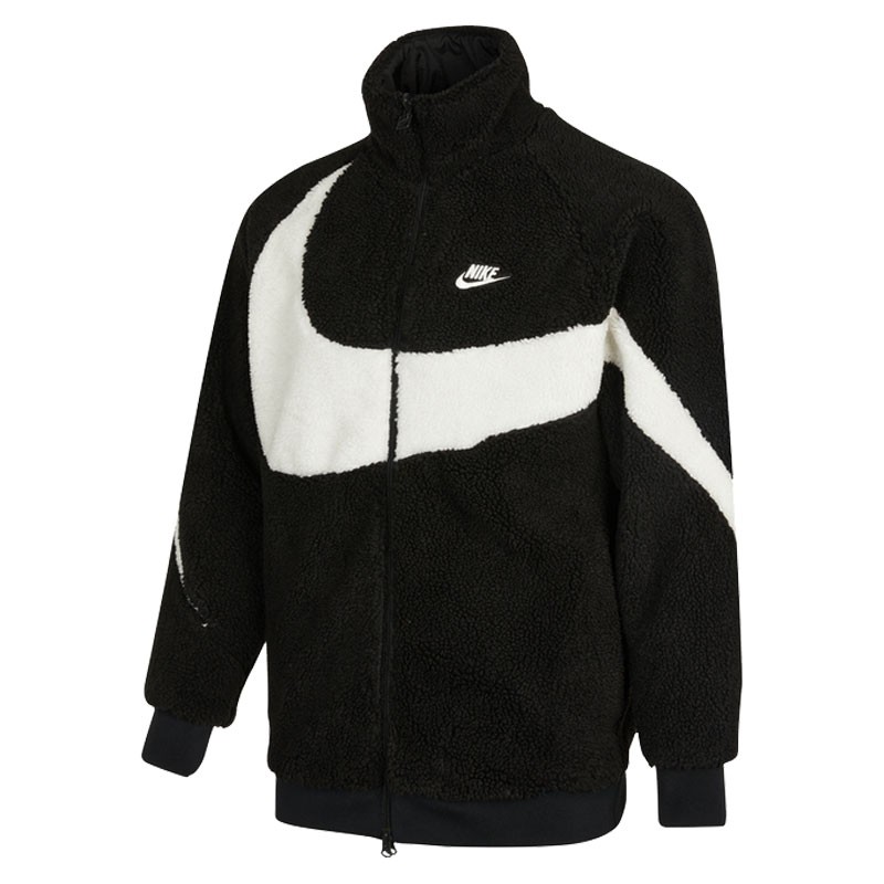 耐克nikebigswoosh大钩子大logo男装女装人造皮草米色保暖羊羔绒抓绒