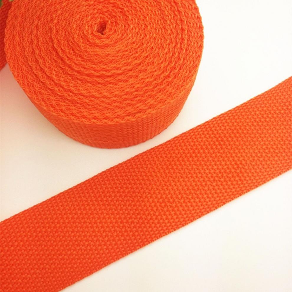 宽绳子园艺辅材尼龙织带带子布条带编织宽绳子绳子带- 橙色 2.